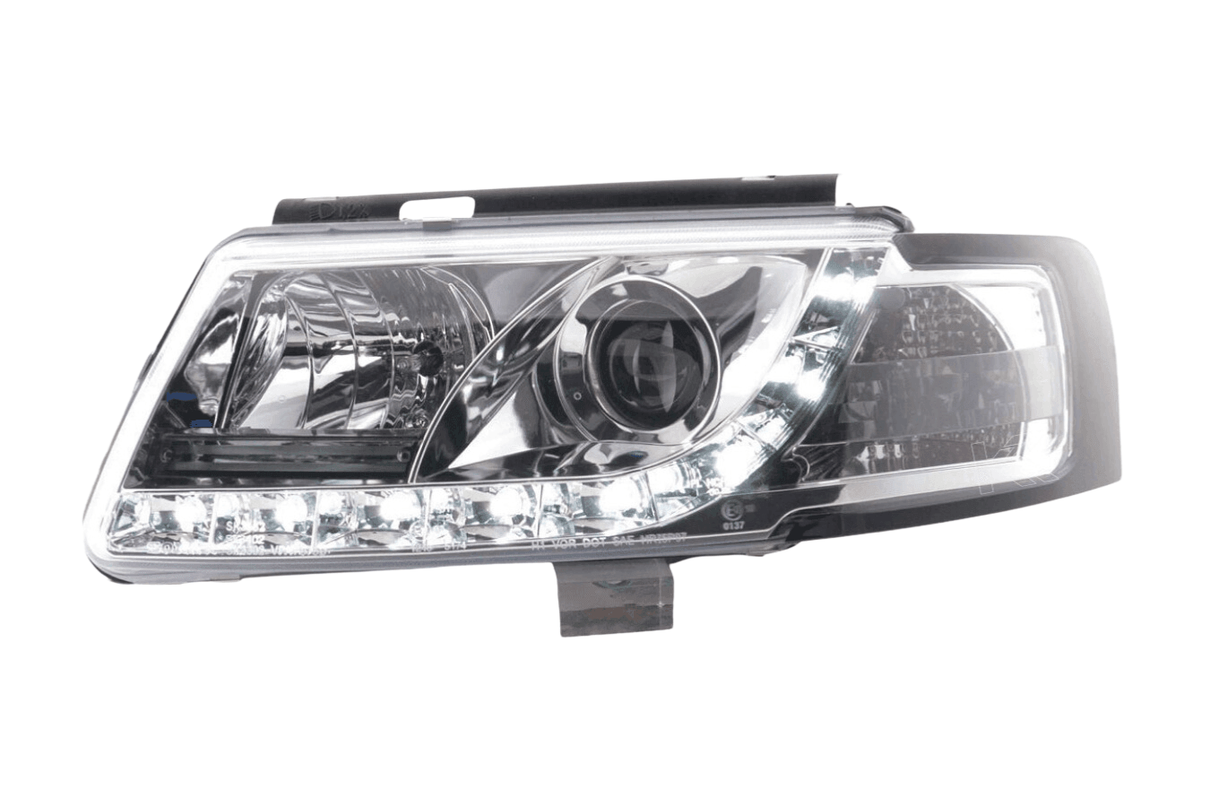 Volkswagen Passat (B5 / 3B) Chrome LED Headlights with Daytime Running Lights (1997 - 2000)