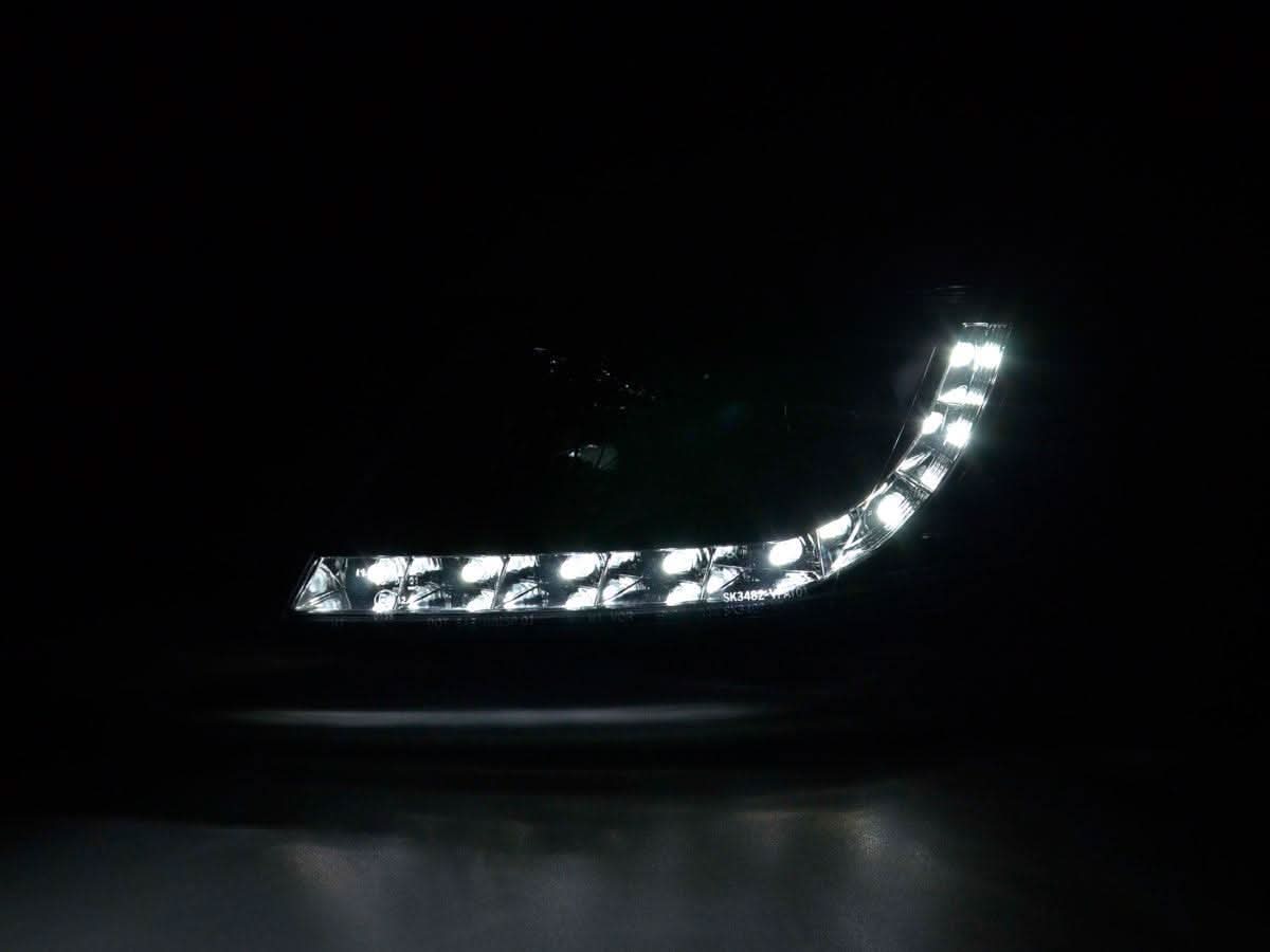 Volkswagen Passat (B5 / 3BG) Black LED Headlights with Daytime Running Lights (2000 - 2005)