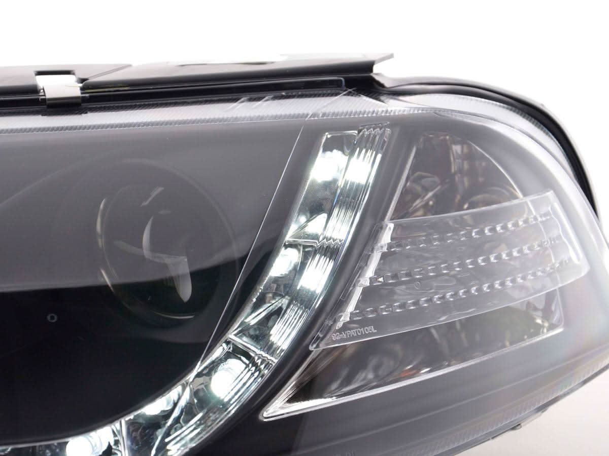 Volkswagen Passat (B5 / 3BG) Black LED Headlights with Daytime Running Lights (2000 - 2005)