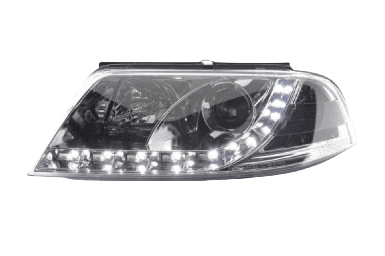 Volkswagen Passat (B5 / 3BG) Chrome LED Headlights with Daytime Running Lights (2000 - 2005)