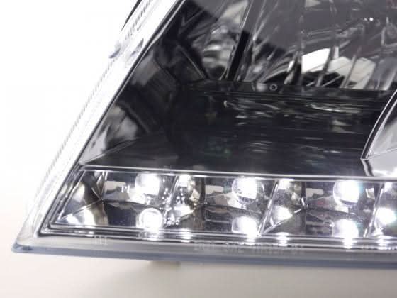 Volkswagen Passat (B5 / 3BG) Chrome LED Headlights with Daytime Running Lights (2000 - 2005)