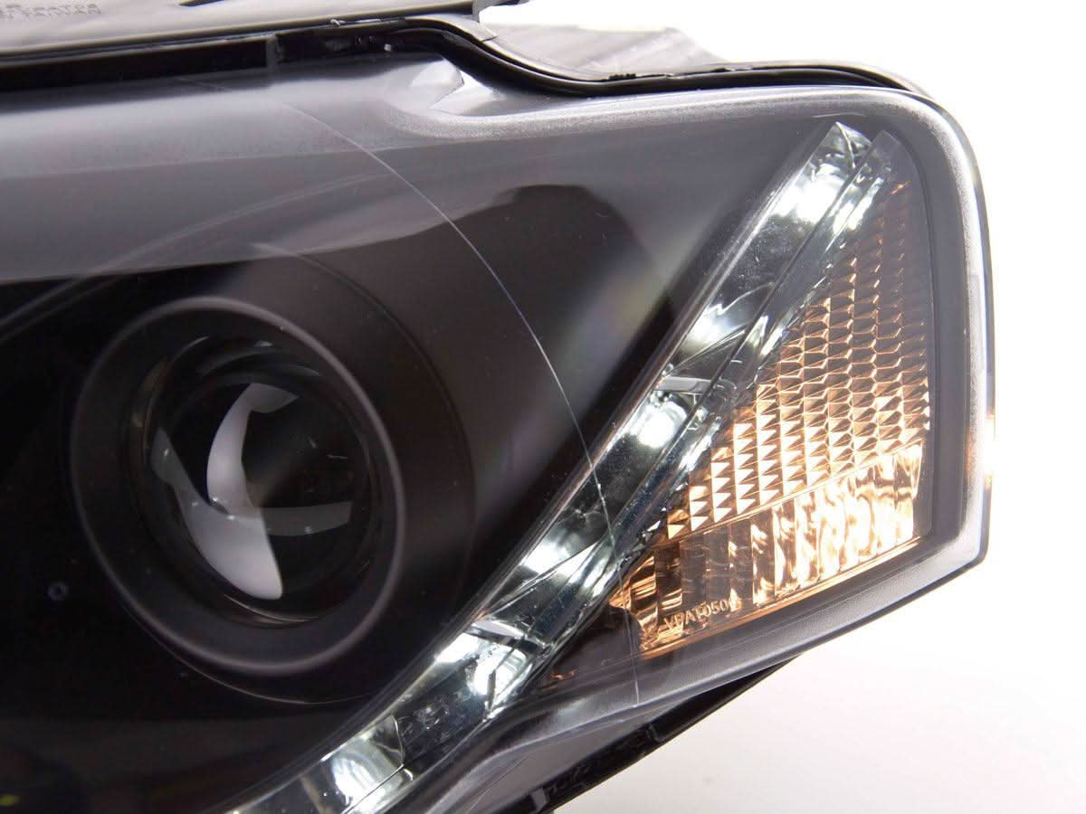 Volkswagen Passat (B6 / 3C) Black LED Headlights with Daytime Running Lights (2005 - 2010)