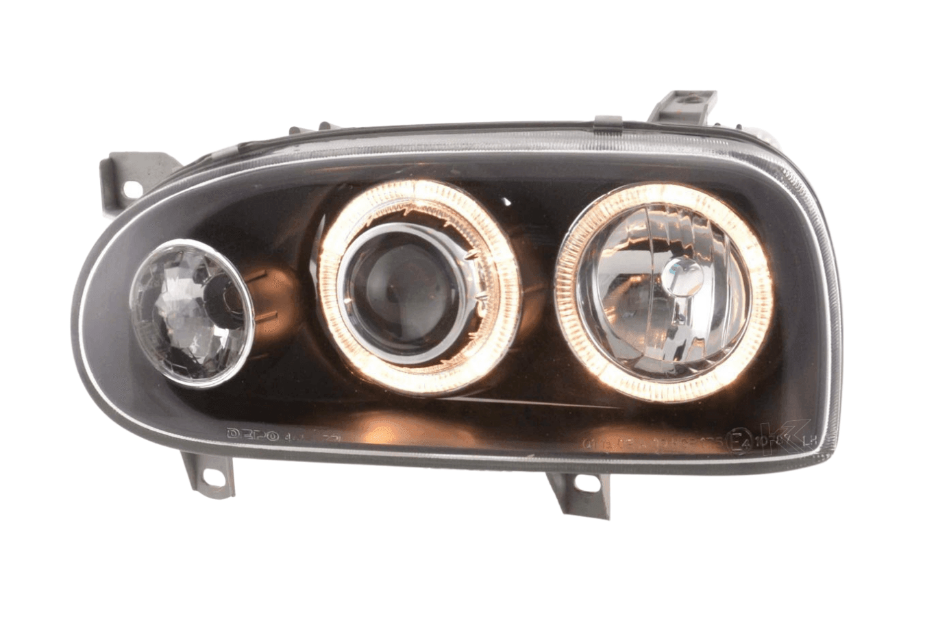 VW Golf 3 type 1HXO, 1 EXO Black Angel Eye Headlights (1991-1997)
