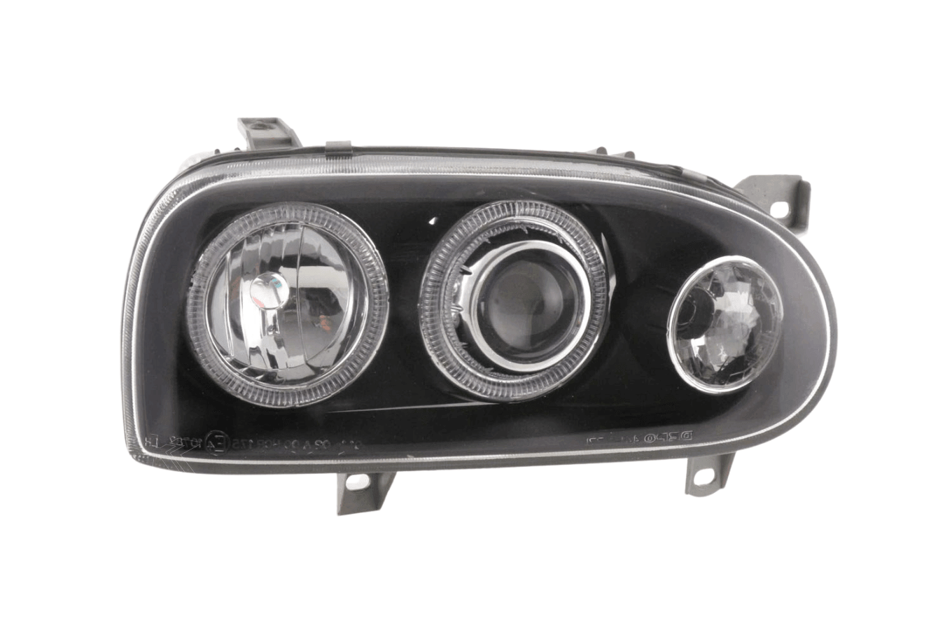 VW Golf 3 type 1HXO, 1 EXO Black Angel Eye Headlights (1991-1997)