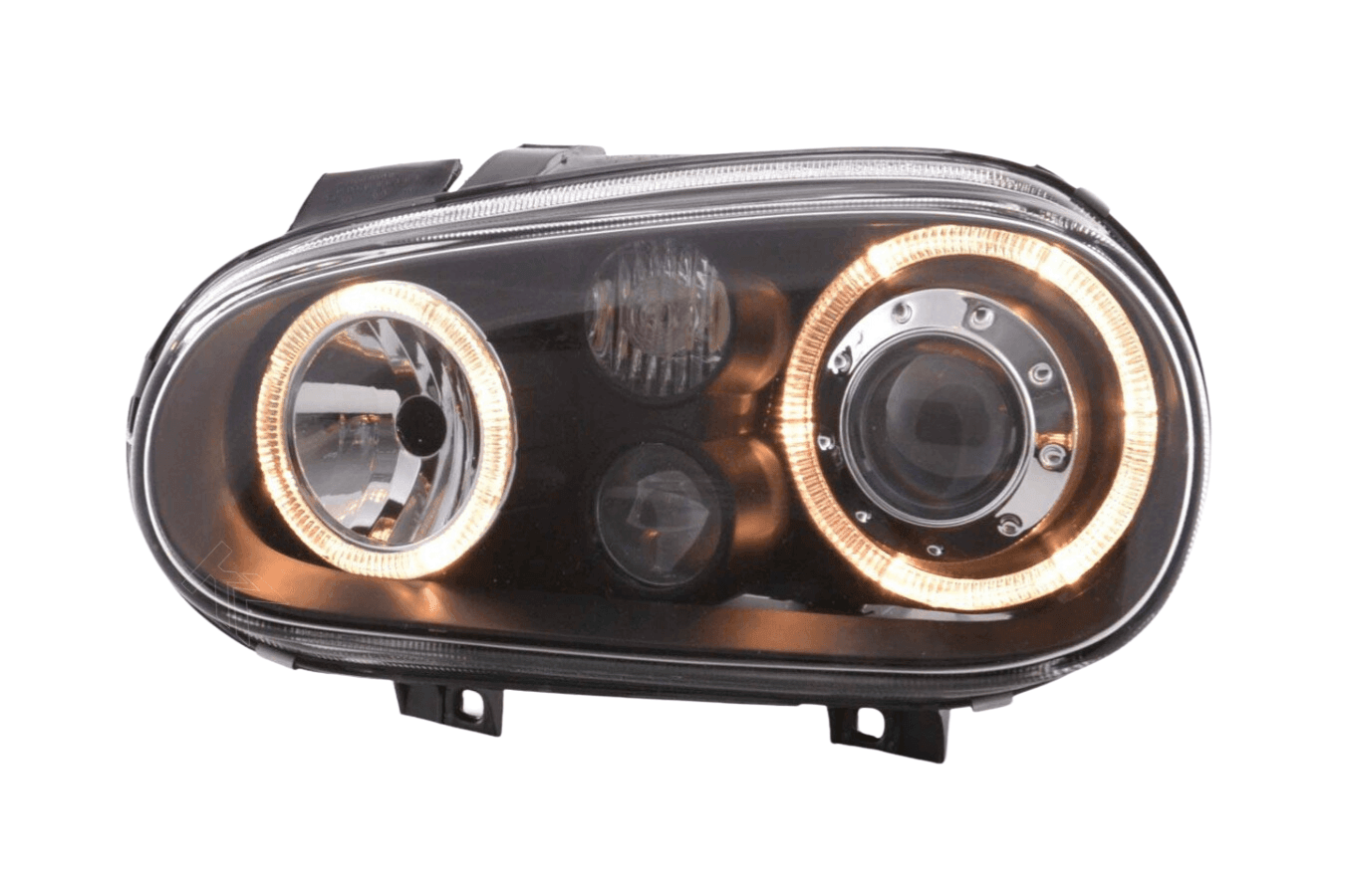 VW Golf 4 (1J) OE+ Black Angel Eyes Headlights- (1998-2003)