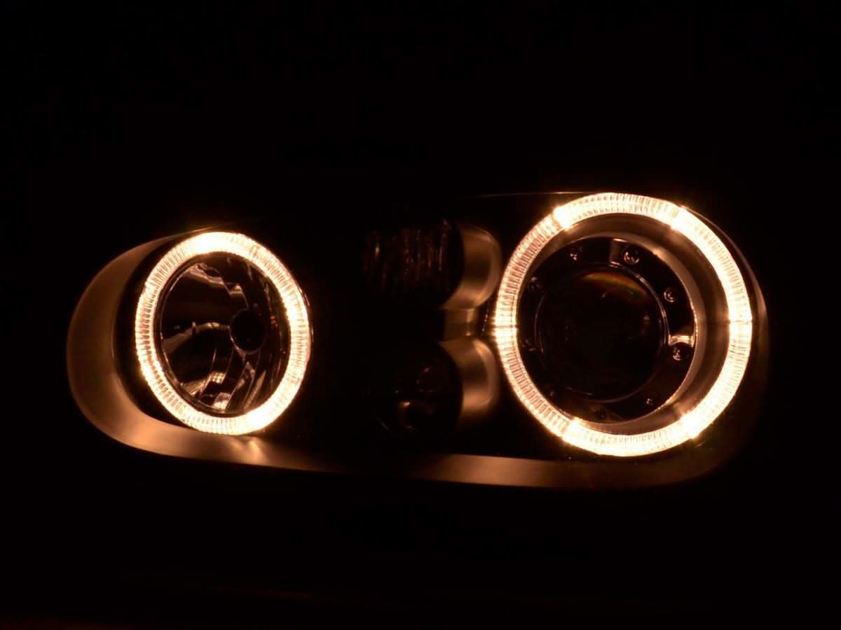 VW Golf 4 (1J) OE+ Black Angel Eyes Headlights- (1998-2003)