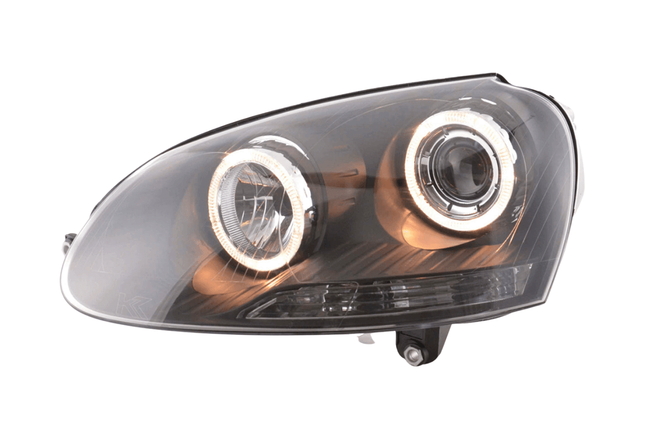 VW Golf 5 Black Angel Eye Headlights with DRL (2003-2008)