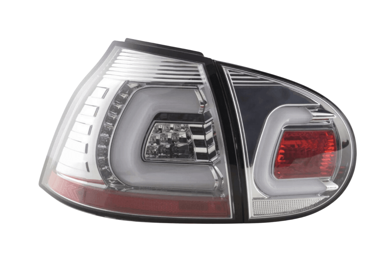 VW Golf 5 Mk5 Chrome Clear LED Tail Lights (2003-2008)