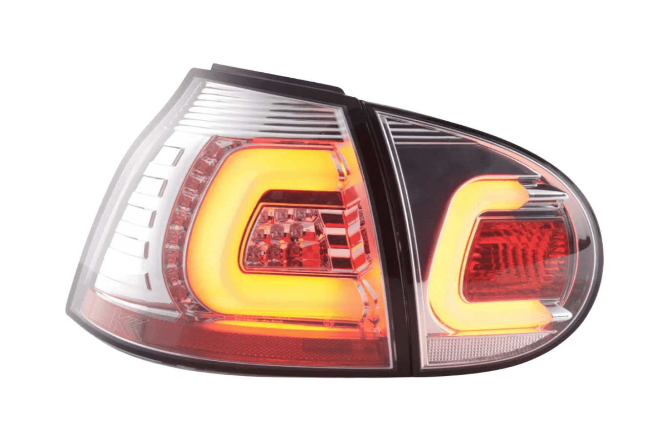 VW Golf 5 Mk5 Chrome Clear LED Tail Lights (2003-2008)