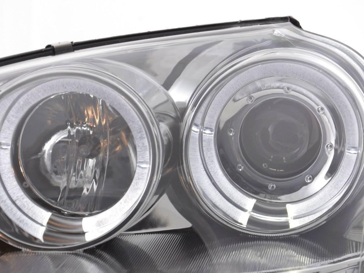 VW Golf 5 (Mk5) Chrome LED Angel Eye Headlights - (2003-2008)