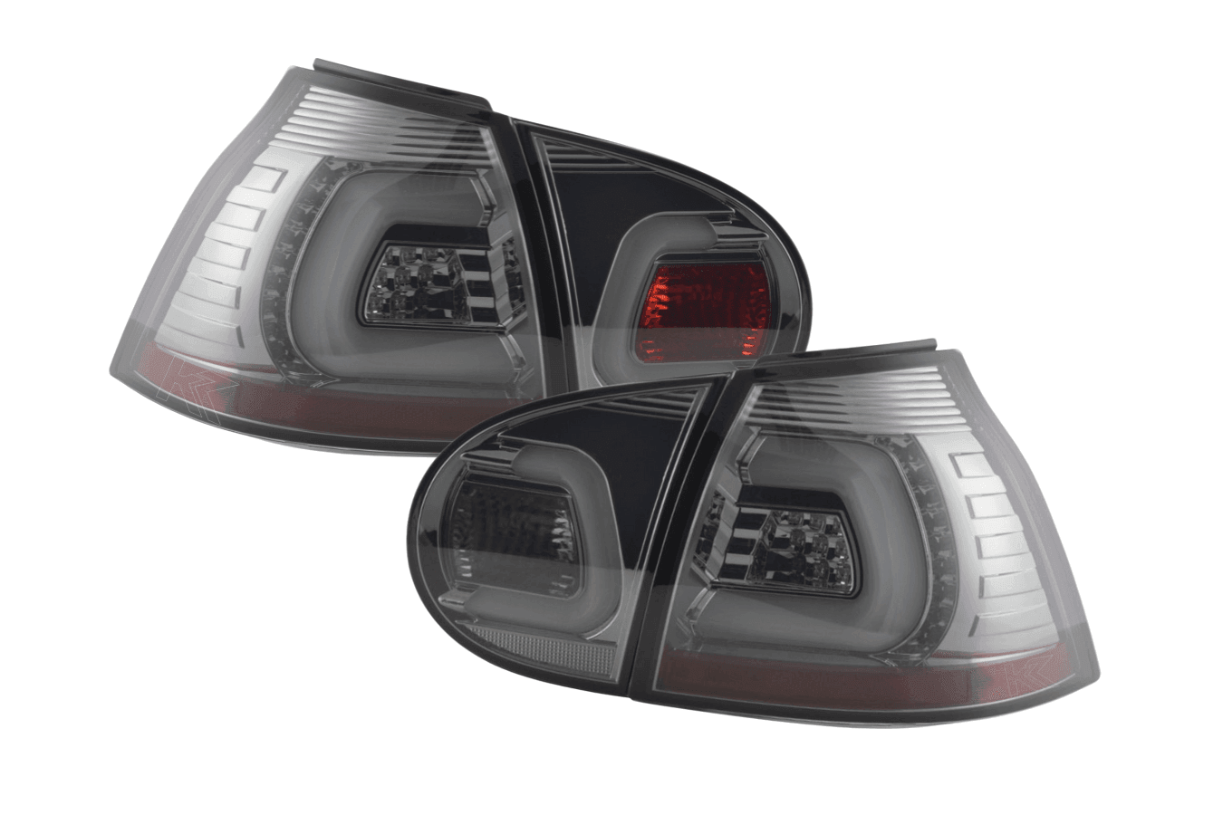 VW Golf 5 Mk5 Chrome Smoked LED Tail Lights (2003-2008)