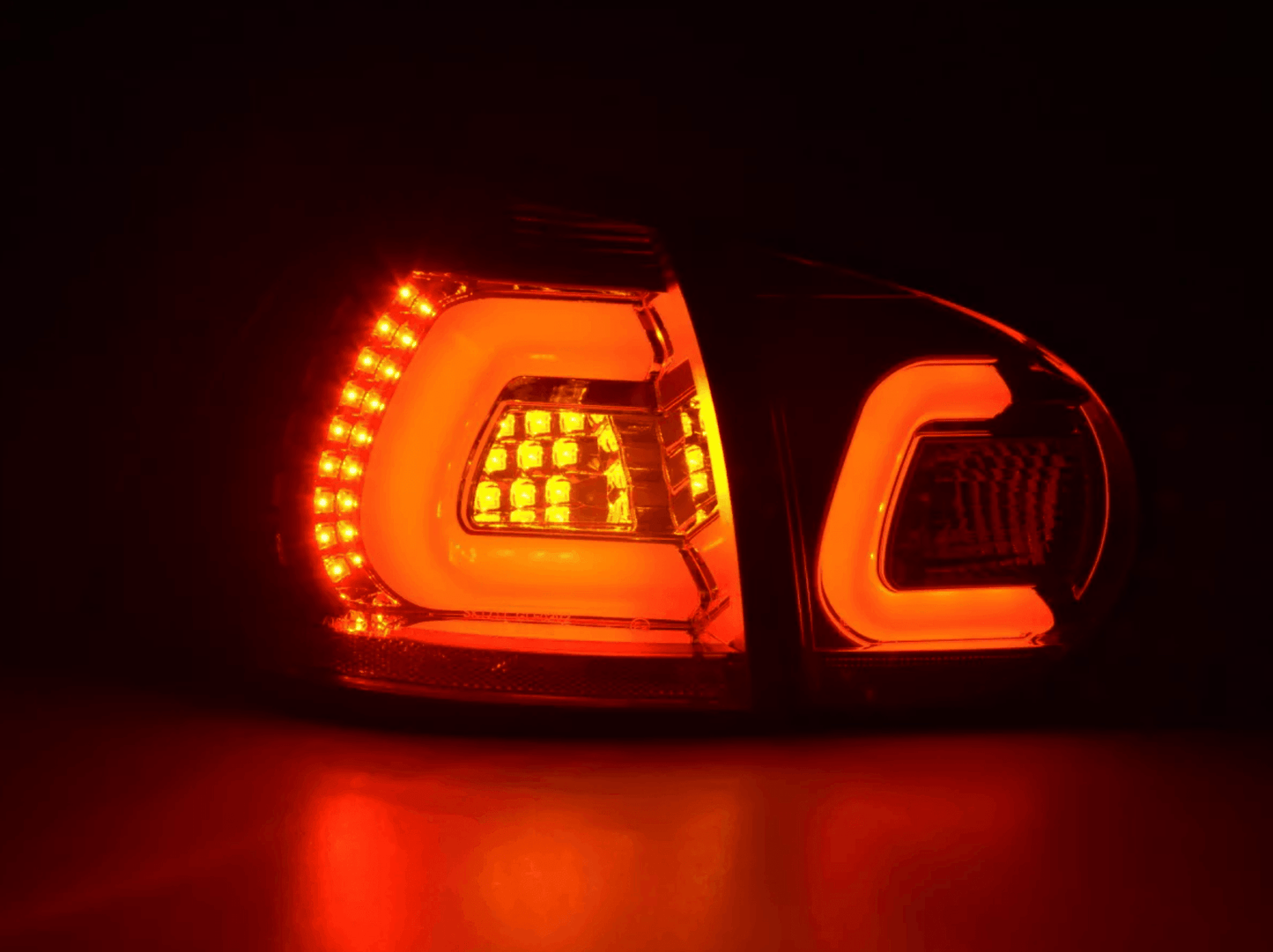 VW Golf 5 Mk5 Chrome Smoked LED Tail Lights (2003-2008)