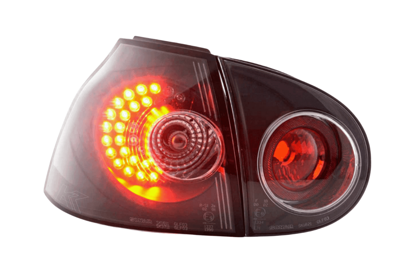 VW Golf 5 Mk5 OEM Style Black Tail Lights (2003-2008)