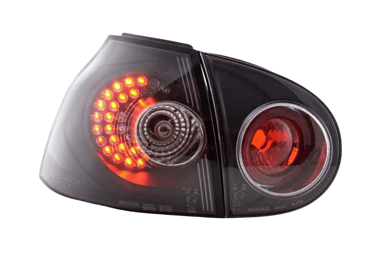 VW Golf 5 Mk5 OEM Style Black Tail Lights (2003-2008)