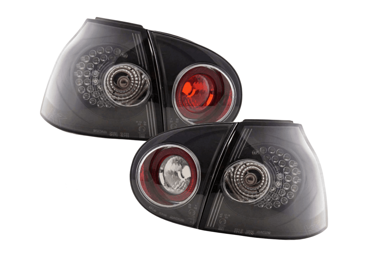 VW Golf 5 Mk5 OEM Style Black Tail Lights (2003-2008)