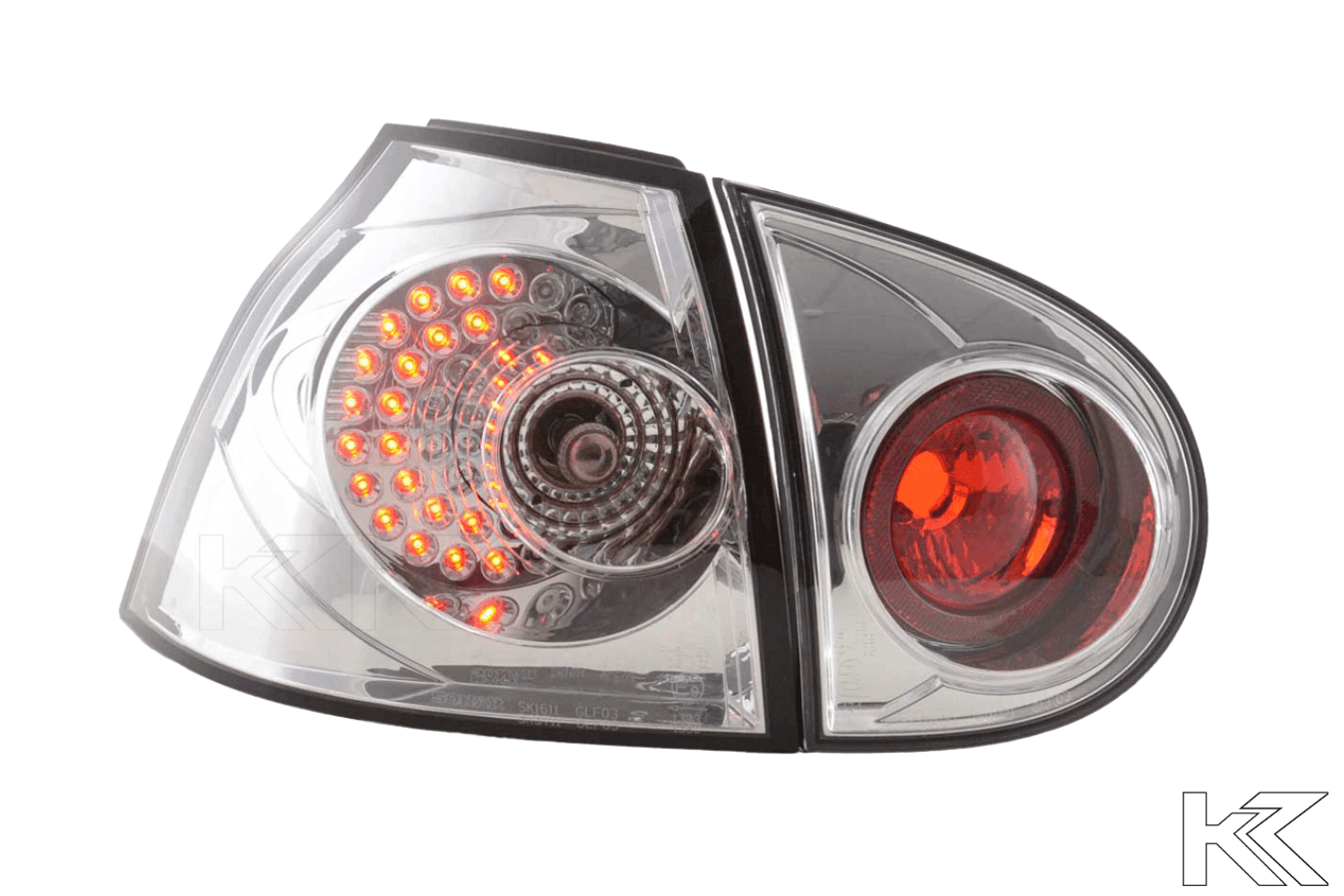 VW Golf 5 Mk5 OEM Style Chrome Tail Lights (2003-2008)