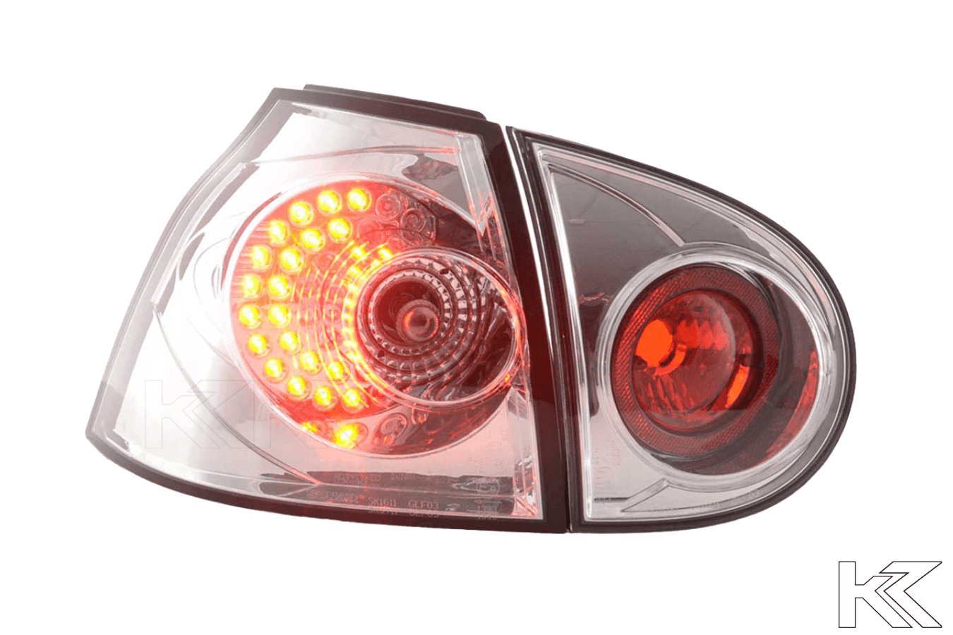 VW Golf 5 Mk5 OEM Style Chrome Tail Lights (2003-2008)