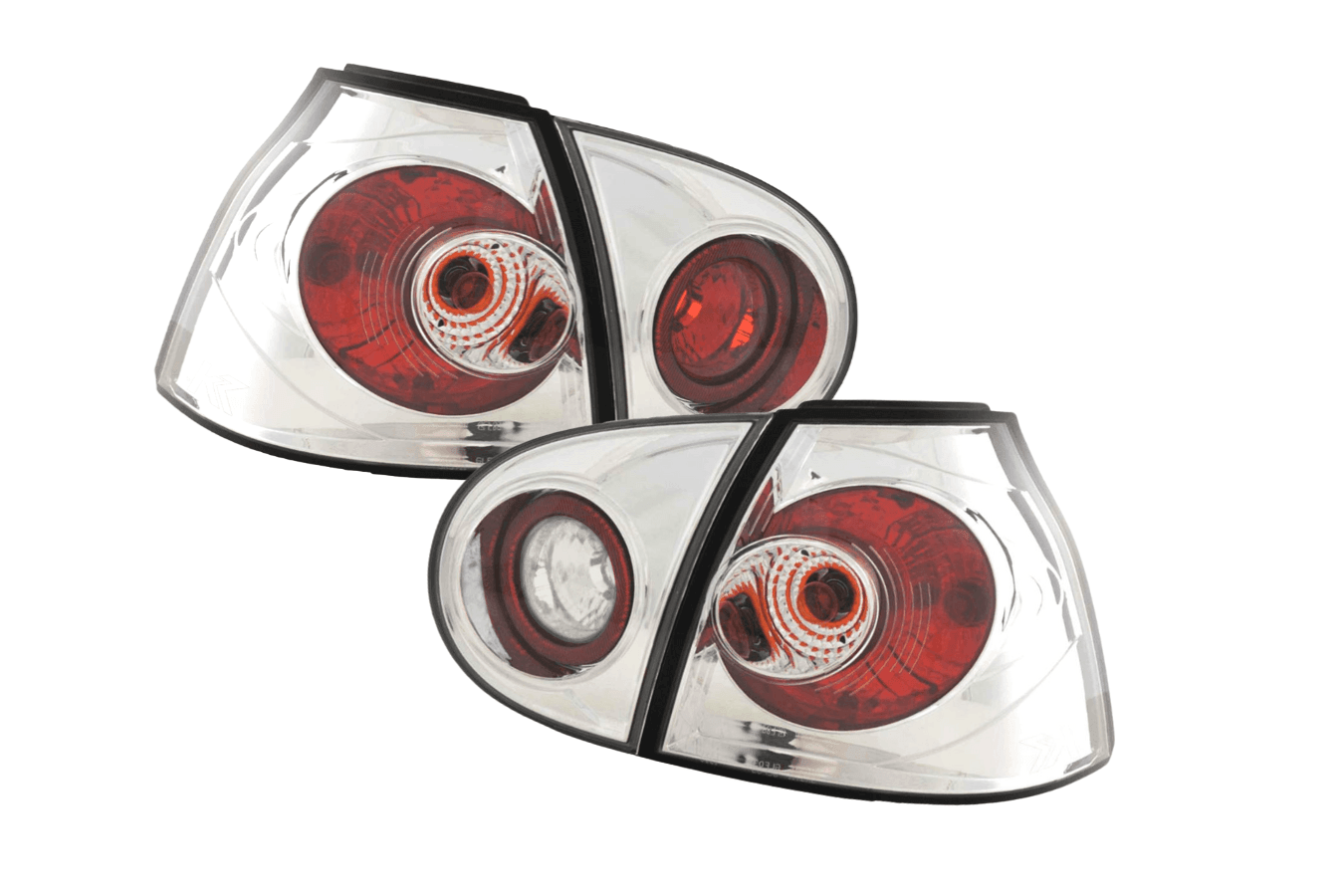 VW Golf 5 Mk5 OEM Style Chrome Tail Lights V2 (2003-2008)