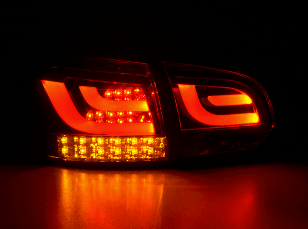 VW Golf Mk6 GTI LED Bar Red/Smoked Tail Lights V1 LED Indicators (2008-2014)