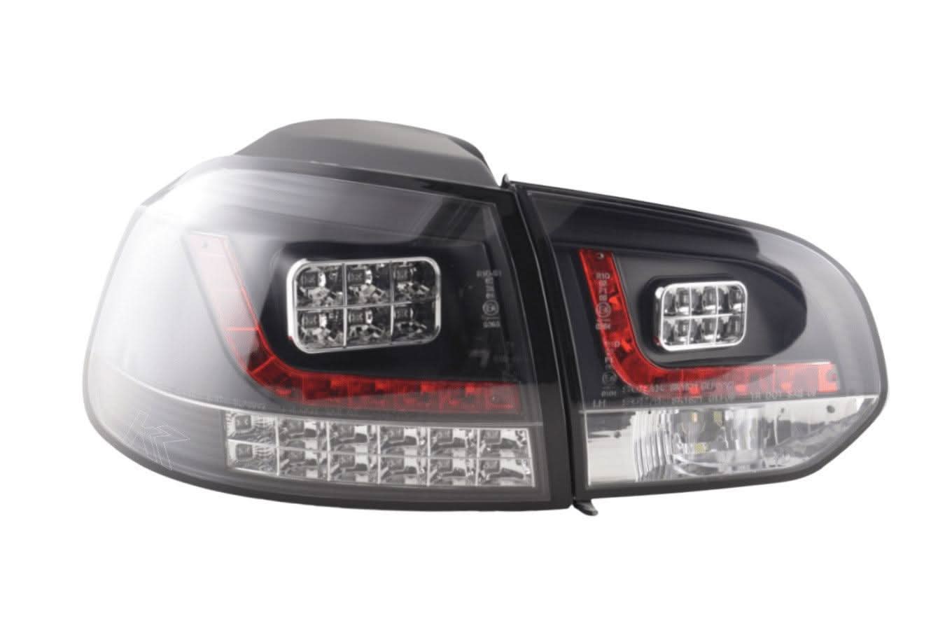 VW Golf Mk6 GTI LED Black Tail Lights V2 LED Indicators (2008-2014)
