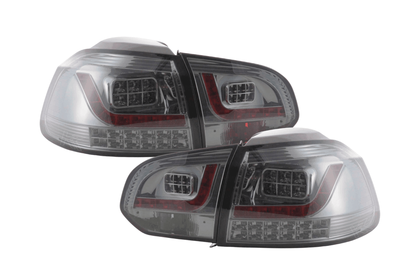 VW Golf Mk6 GTI LED Clear Smoked Tail Lights V2 LED Indicators (2008-2014)