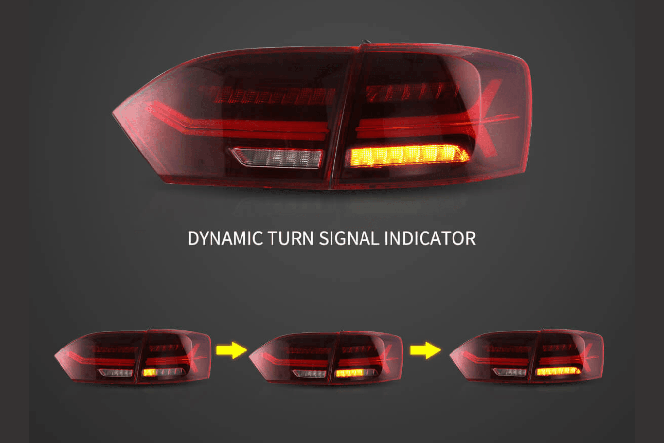 VW Jetta/Sagitar 6th Gen (A6) LED Tail Lights 2011-2014