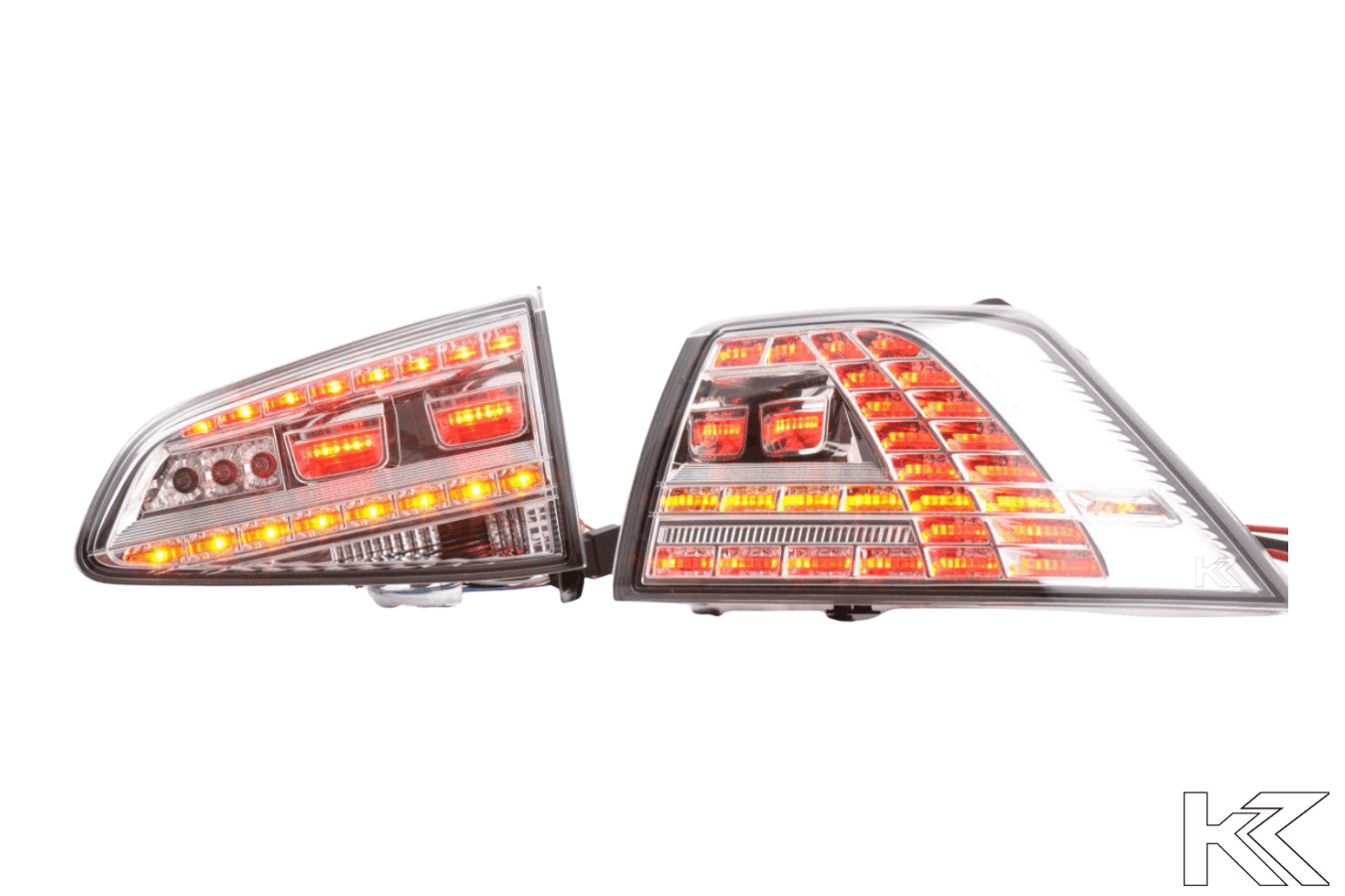 VW MK7 Golf GTI Chrome/Clear LED Tail Lights (2012 - 2017)