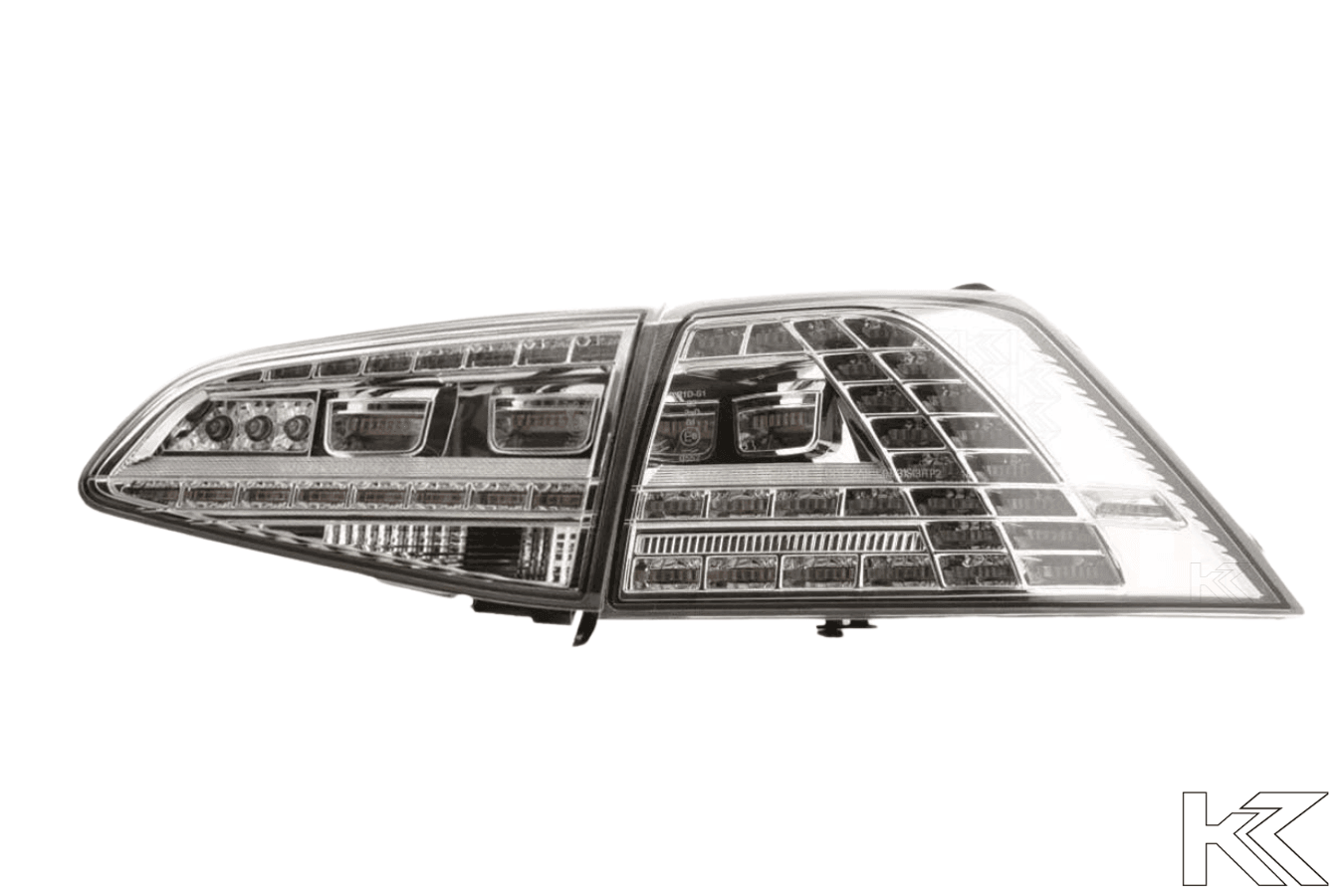 VW MK7 Golf GTI Chrome/Clear LED Tail Lights (2012 - 2017)