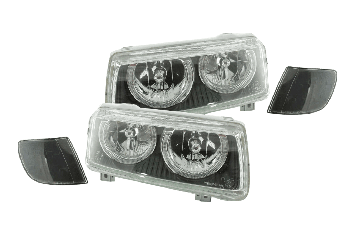 VW Passat B3 type 35i Black Angel Eyes Headlights (1993-1996)