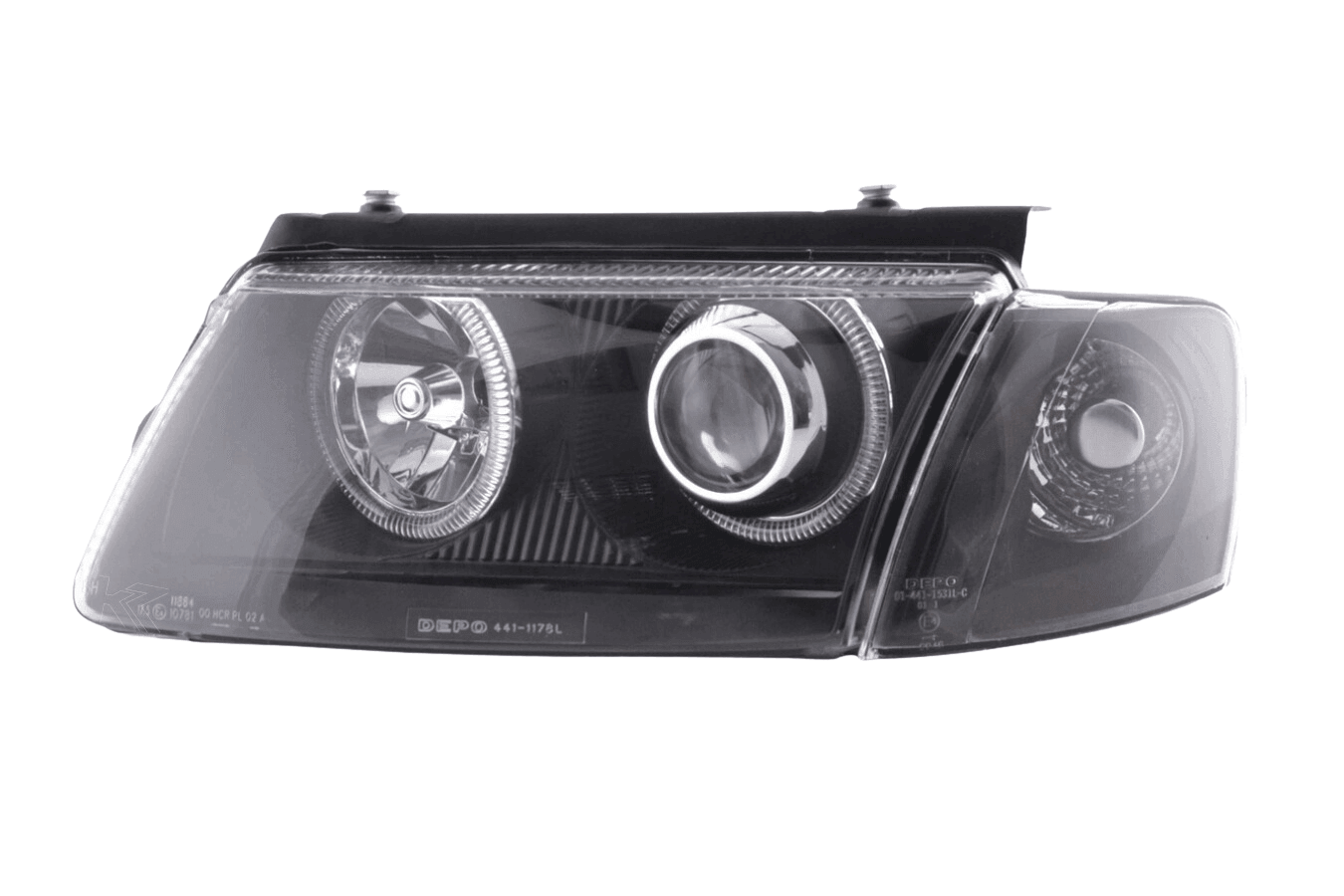 VW Passat B5 3B Black Angel Eyes Headlights (1997-2000)
