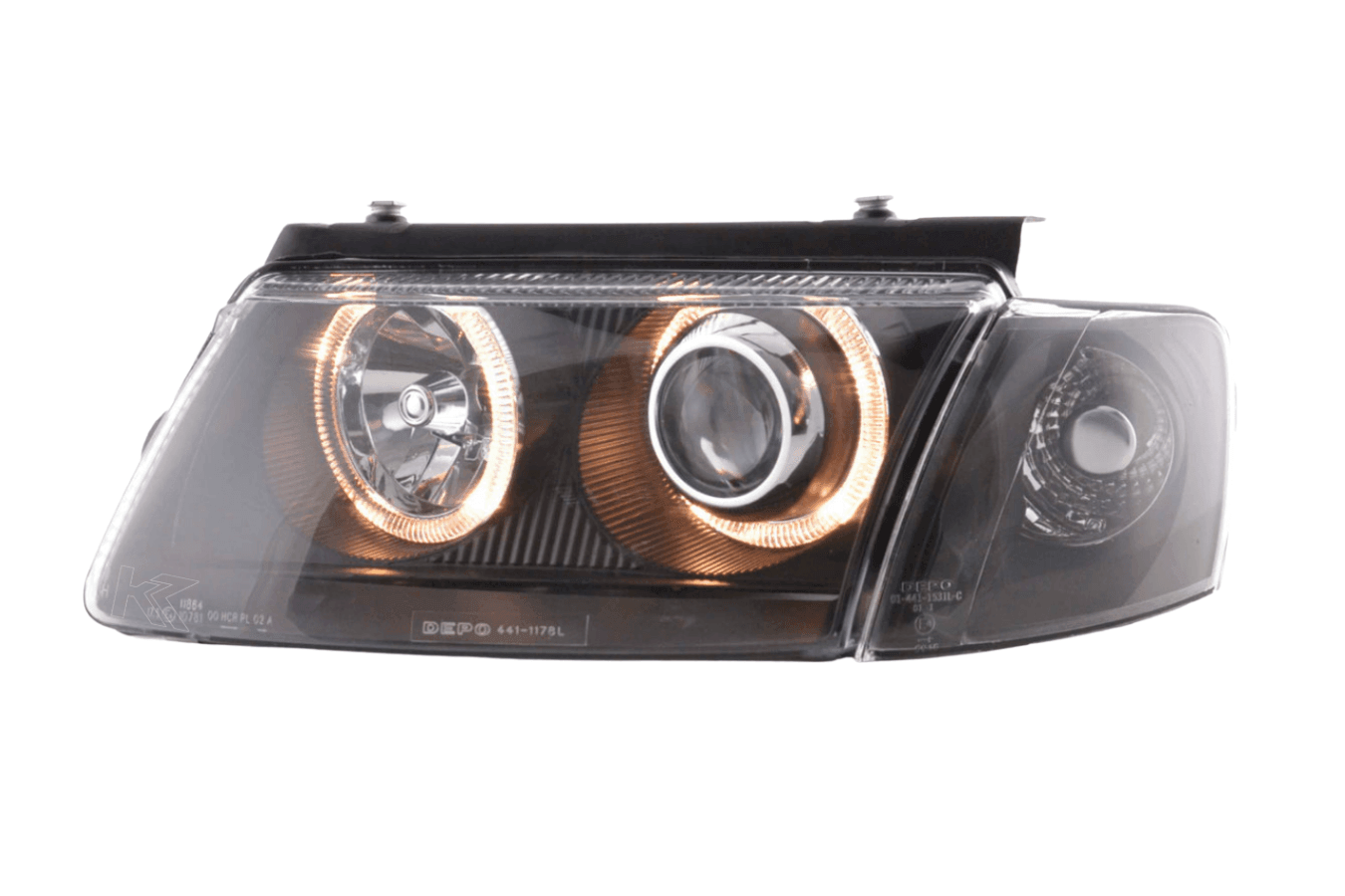 VW Passat B5 3B Black Angel Eyes Headlights (1997-2000)