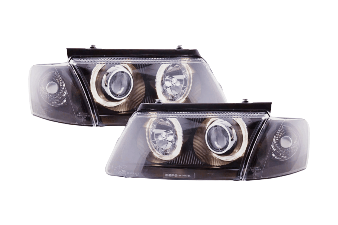 VW Passat B5 3B Black Angel Eyes Headlights (1997-2000)