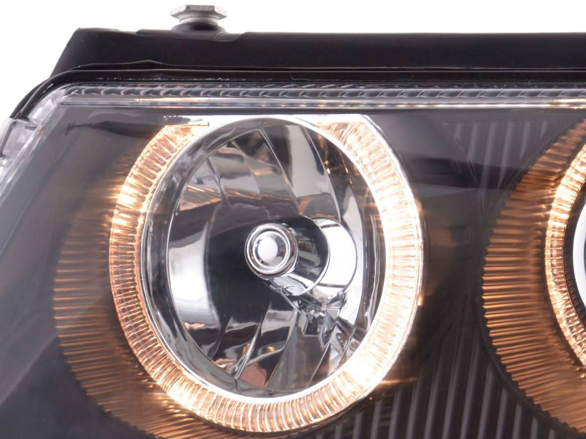VW Passat B5 3B Black Angel Eyes Headlights (1997-2000)