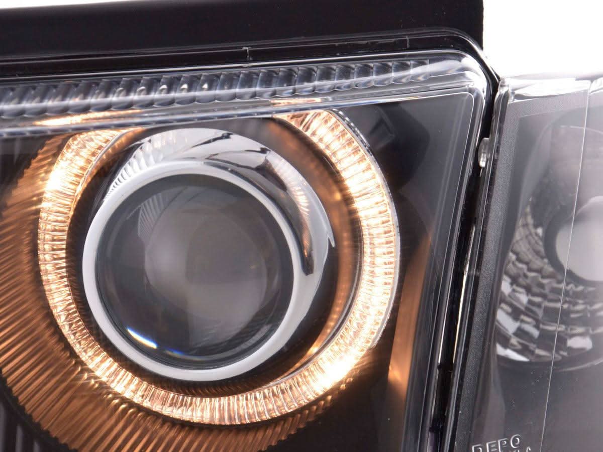 VW Passat B5 3B Black Angel Eyes Headlights (1997-2000)