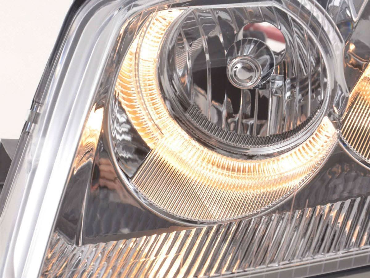 VW Passat B5 3BG Chrome Angel Eyes Headlights (2000-2005)