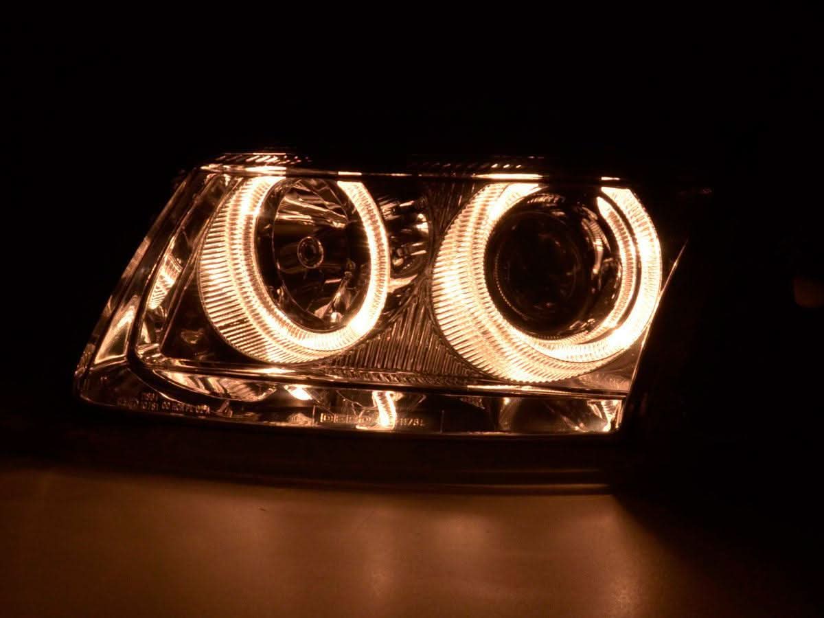 VW Passat B5 Chrome Angel Eye Headlights (1997-2000)