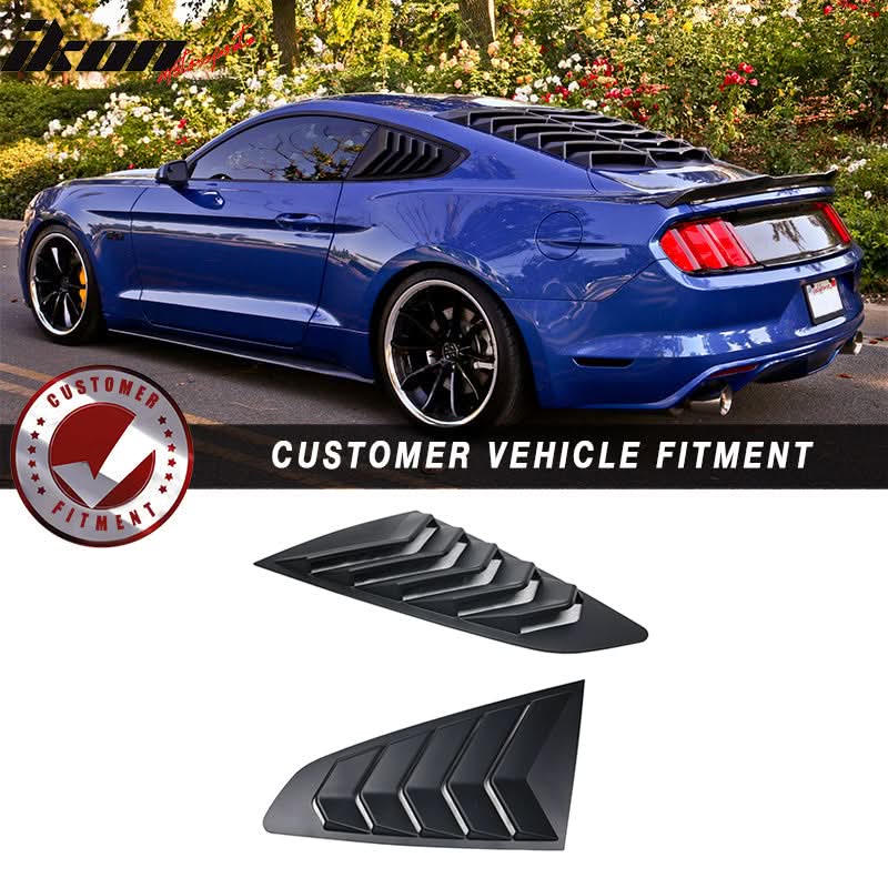2015-2017 Ford Mustang Unpainted Side Window Louver Rear Fender Scoop