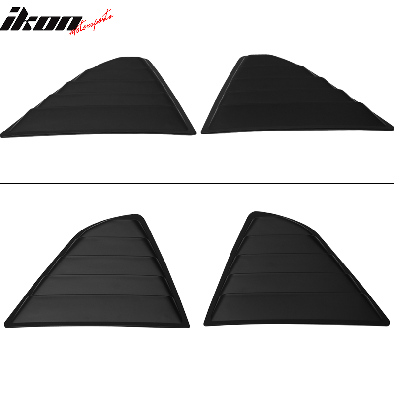 2018-2024 Toyota Camry Unpainted Black Side Window Louvers