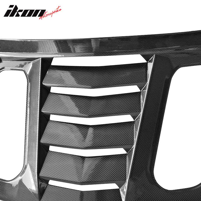 2016-2024 Chevy Camaro Carbon Fiber Print Rear Window Louver ABS