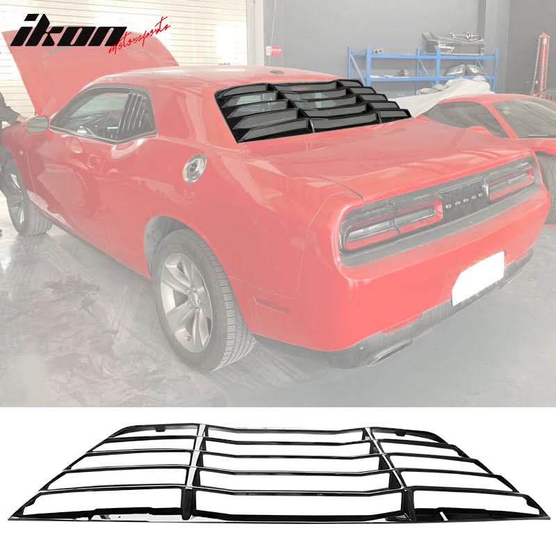 2008-2023 Dodge Challenger V2 Style Rear Window Louver PP