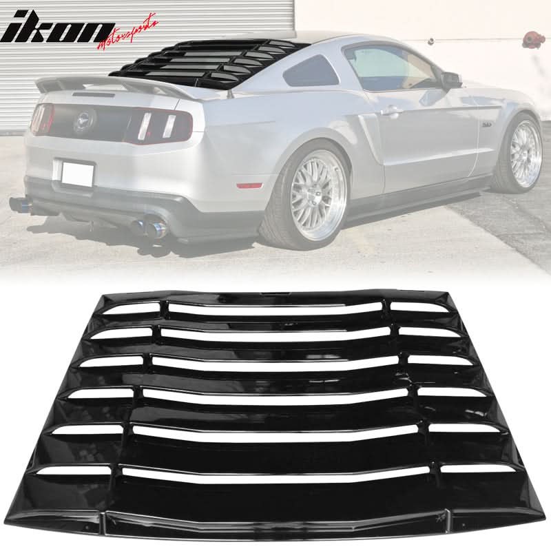 2005-2014 Ford Mustang IKON Style Rear Window Louvers ABS
