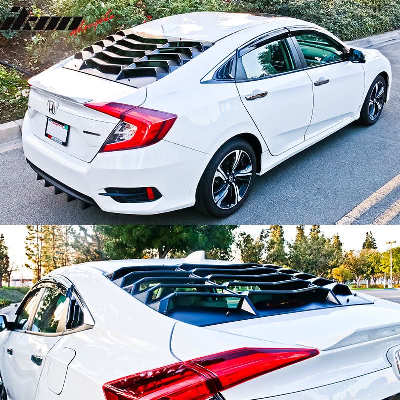 2016-2021Â Honda Civic Sedan Rear Side Window Louver Quarter Panel ABS