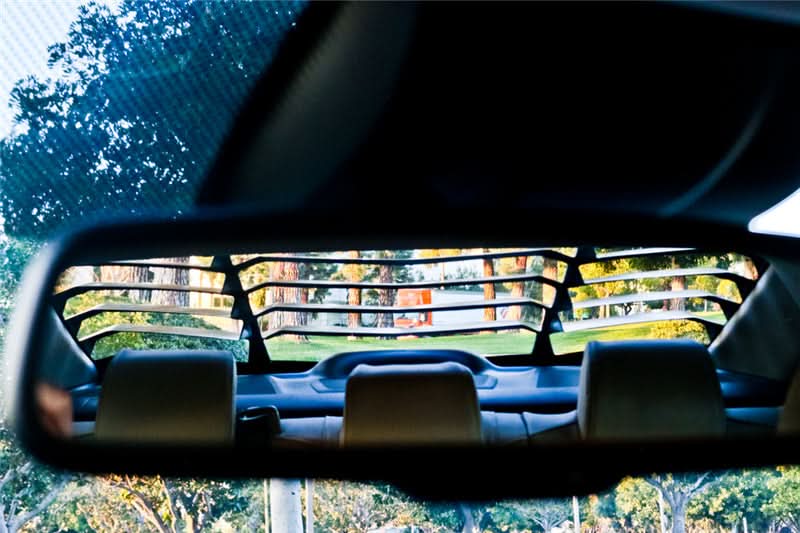 2016-2021 Honda Civic Sedan Black Rear Window Louvers ABS