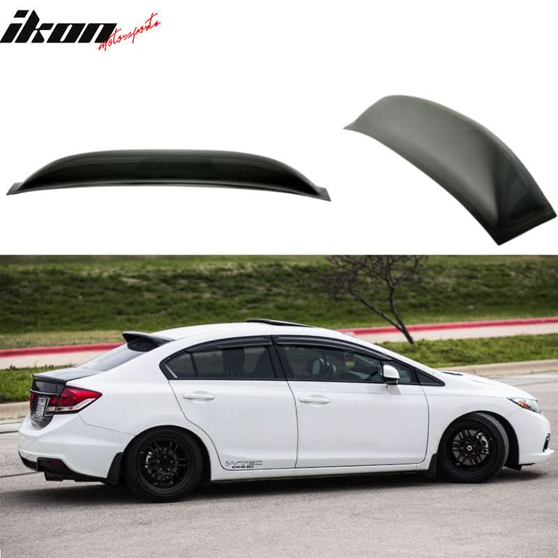 2012-2015Â Honda Civic 4Dr Black Rear Roof Window Spoiler Visor Acrylic